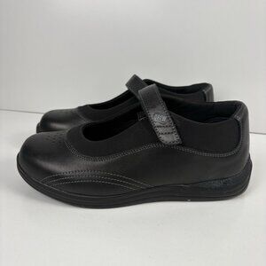Drew Rose Mary Jane Black Leather Orthopedic Comfort Shoes Size 8WW 14375-99-12